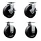 Service Caster Tool Box Caster Wheel Set 6'' Glass Filled Nylon Swivel Casters, 4PK TOOL-SCC-20S620-GFNB-TLB-2-R-2 - alternate 1